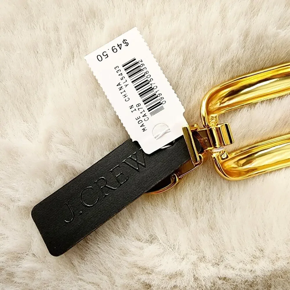 J.Crew Valerie Gold Oversized Rectangle Chunky Link Chain Bracelet NWT CA178